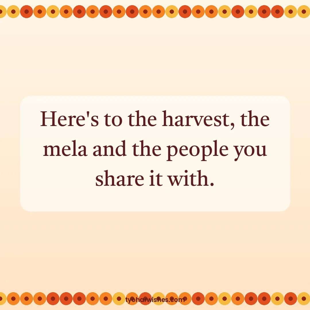 Baisakhi wish image: Here's to the harvest, the mela and the people you share it with.